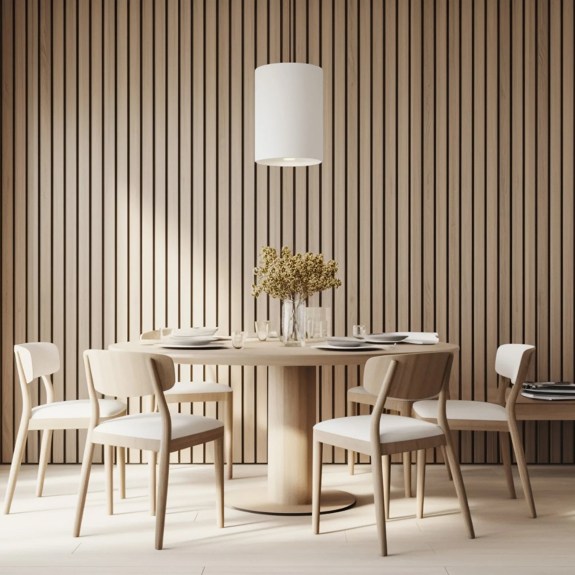 Solid Red Oak Wood Slat Wall Panel